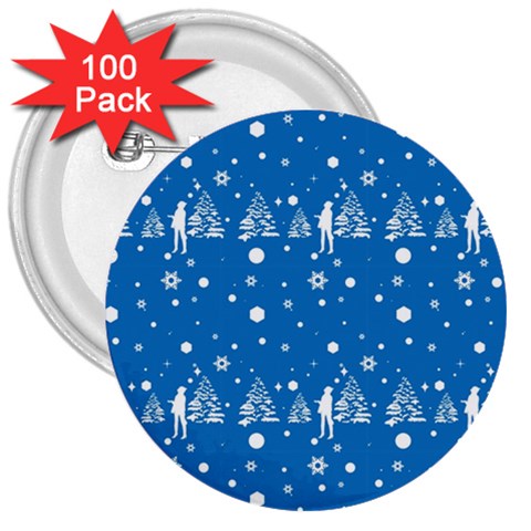 xmas0011 3  Button (100 pack) from ArtsNow.com Front