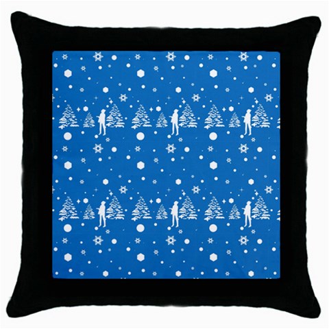 xmas0011 Throw Pillow Case (Black) from ArtsNow.com Front