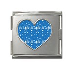 xmas0011 Mega Link Heart Italian Charm (18mm)