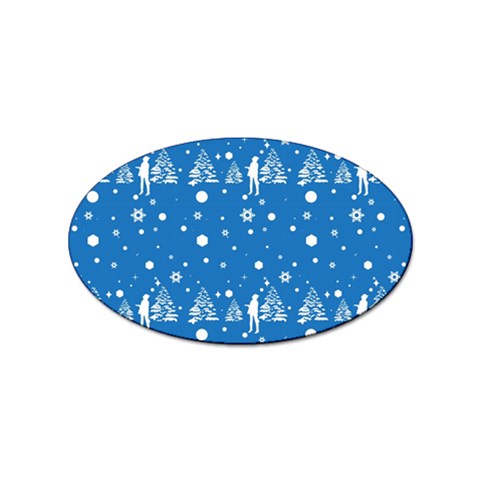 xmas0011 Sticker Oval (10 pack) from ArtsNow.com Front