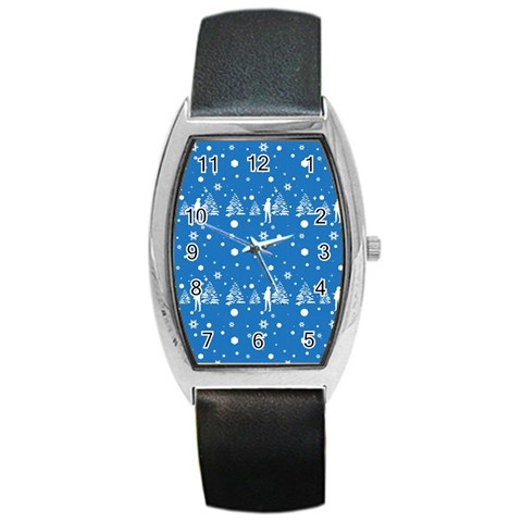 xmas0011 Barrel Style Metal Watch from ArtsNow.com Front