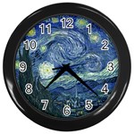 VanGogh-starry_night_ballance1 Wall Clock (Black)