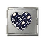 purple new years day Mega Link Heart Italian Charm (18mm)