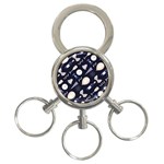 purple new years day 3-Ring Key Chain