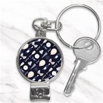 purple new years day Nail Clippers Key Chain