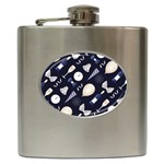 purple new years day Hip Flask (6 oz)