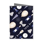 purple new years day Mini Greeting Cards (Pkg of 8)