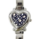 purple new years day Heart Italian Charm Watch