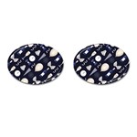 purple new years day Cufflinks (Oval)