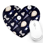 purple new years day Heart Mousepad