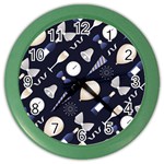 purple new years day Color Wall Clock