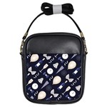 purple new years day Girls Sling Bag