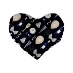 purple new years day Standard 16  Premium Heart Shape Cushion 