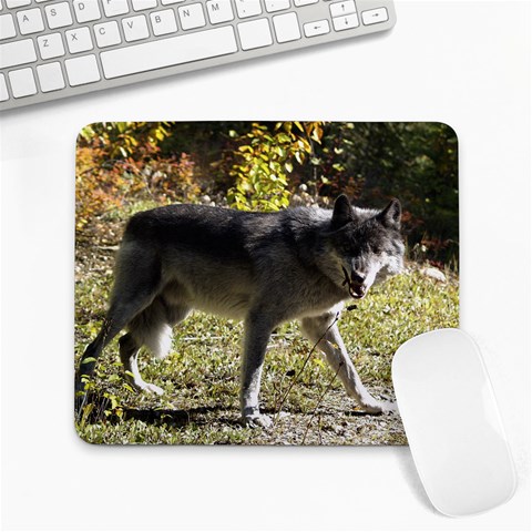 Wolf Teething Large Mousepad from ArtsNow.com Front