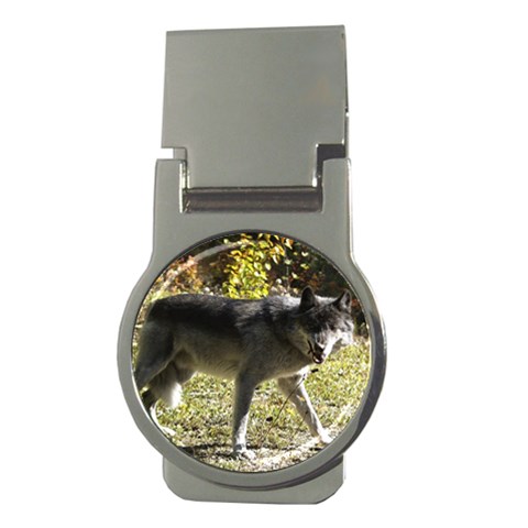 Wolf Teething Money Clip (Round) from ArtsNow.com Front