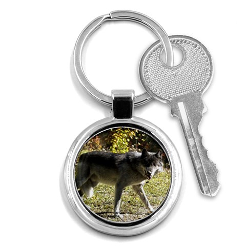 Wolf Teething Key Chain (Round) from ArtsNow.com Front