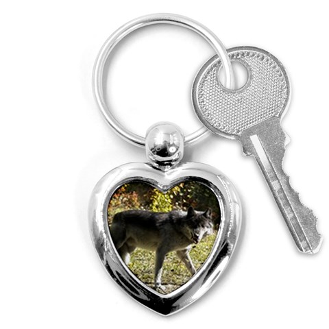 Wolf Teething Key Chain (Heart) from ArtsNow.com Front