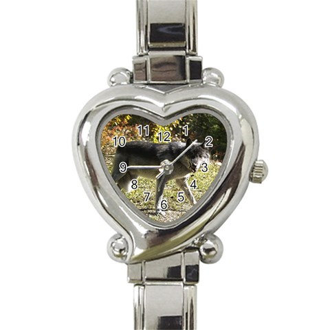 Wolf Teething Heart Italian Charm Watch from ArtsNow.com Front