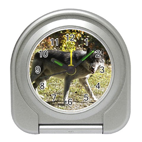 Wolf Teething Travel Alarm Clock from ArtsNow.com Front