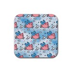 flying pigs Rubber Coaster (Square)