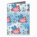 flying pigs Greeting Card