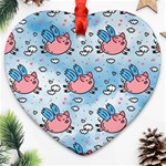 flying pigs Heart Ornament (Two Sides)