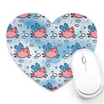 flying pigs Heart Mousepad