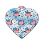 flying pigs Dog Tag Heart (One Side)