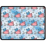 flying pigs Fleece Blanket (Large)