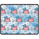 flying pigs Fleece Blanket (Medium)