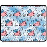 flying pigs Double Sided Fleece Blanket (Medium)