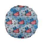 flying pigs Standard 15  Premium Flano Round Cushion 