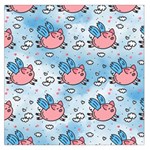 flying pigs Large Satin Scarf (Square)