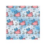 flying pigs Small Satin Scarf (Square)