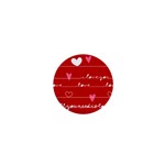 Red Love You 1  Mini Button