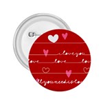 Red Love You 2.25  Button