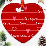 Red Love You Ornament (Heart)