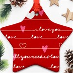 Red Love You Ornament (Star)