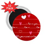 Red Love You 2.25  Magnet (10 pack)