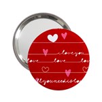 Red Love You 2.25  Handbag Mirror