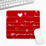 Red Love You Large Mousepad