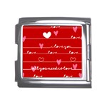 Red Love You Mega Link Italian Charm (18mm)