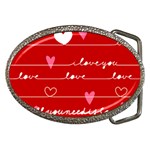 Red Love You Belt Buckle