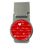 Red Love You Money Clip (Round)