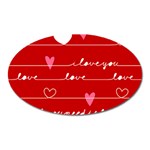 Red Love You Magnet (Oval)