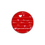 Red Love You Golf Ball Marker