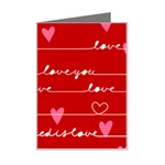 Red Love You Mini Greeting Card