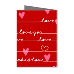 Red Love You Mini Greeting Cards (Pkg of 8)