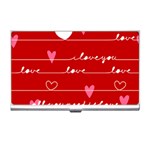 Red Love You Business Card Holder