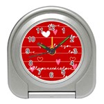 Red Love You Travel Alarm Clock